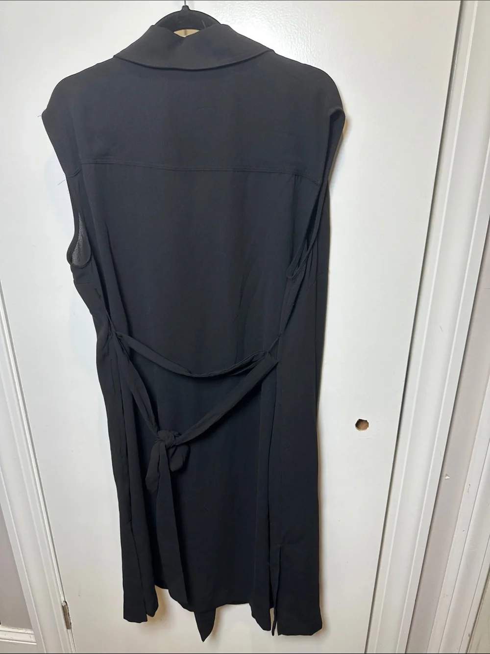 Michael Kors Black Sleeveless Double-Breasted Dress with Gold Buttons (27)